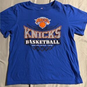 NBA Blue Knicks Basketball Kids Tee